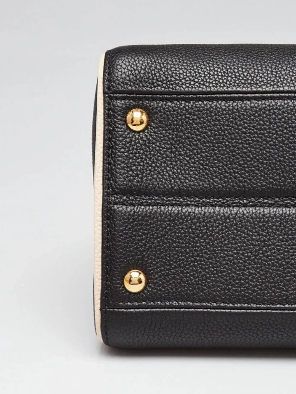 Louis Vuitton Black Leather and Monogram Coated Canvas Double V Bag